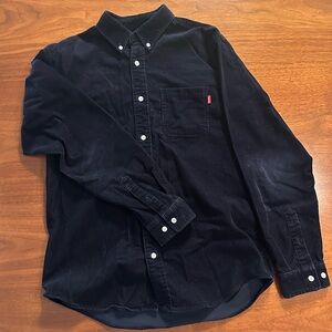 Supreme navy, corduroy button down